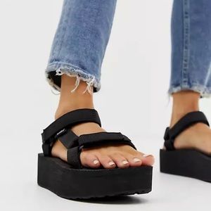 Black Platform Tevas